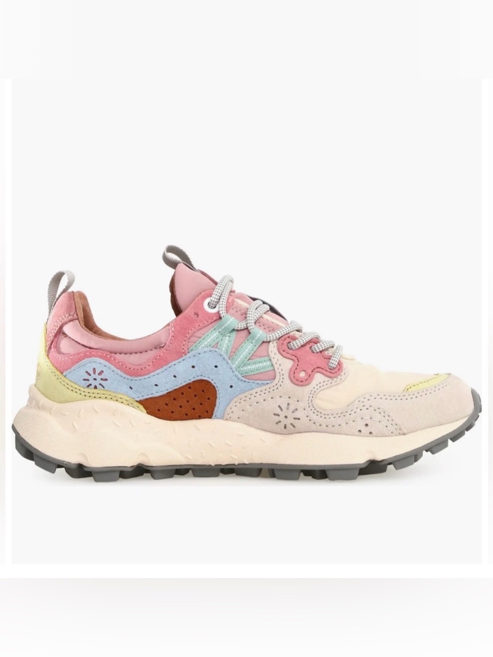 Flower Mountain Yamano 3 Sneaker in Pink/Light Brown
